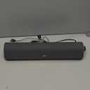 SOULION R50 Bluetooth Computer Speakers, 3.5mm PC Sound Bar for Desktop Monitor, Wired USB Powered & Colorful LED Lights with Switch Button, Surround Sound Soundbar PC Spearkers for Computer (Dark Grey)