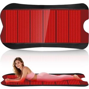 Red Light Therapy Mat for Body, 76.8"x 39.4" Red Light Therapy Pad with Controller, 1260pcs 2 in 1 LEDs (660nm & 850nm), Adjustable Timer & Intensity, 1260 leds