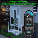 1 Foot Cat6 Patch Cable(6 Pack), Solid Pure Copper Patch Cord, Cat 6 Ethernet Cable, UTP Network, High Speed RJ45 Internet Cable, Compatible for Routers, Switches, PC, Servers, PS4/5, Xbox - Green