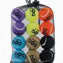 Squeaky Tennis Balls for Dogs - 12 Pack 2.0'' Durable Non-Toxic Outdoor Dog Toys Balls with Mesh Bag, SGS Certified, Colorful Fetch Toys,Small Breeds (Squeaky - 6 Colors)