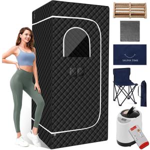 Protable Sauna for Home，(71"x32"x32") Steam Sauna Box,Personal SaunaTent with 2.6L 110v Steamer,9-Level Control,2024 New Sauna Box for Gym,Pilates,Garage