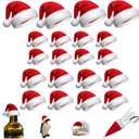 40pcs Mini Santa Hats Tiny Christmas Hats for Crafts Pets Bottle Topper Red Home Christmas Decor 2 3 inch Bulk Set
