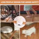 CrocSee 4ft Self-Adhesive Floor Cord Cover for Wires, Low Profile Cord Hider Cable Management, Trimmable PVC Cord Protector - Cord Cavity = 0.47" (W) x 0.29" (H) - Wood Brown