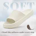 rosyclo Orthopedic Sandals for Women and Men, Arch Support Cloud Recovery Slides Orthotic Pain Relief Pillow Soft Lightweight Cozy Thick Sole Slip On Plantar Fasciitis Slippers (Beige)