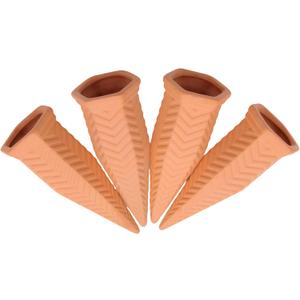 Self Watering Planter Insert Terracotta Watering Spikes Premium Plant Watering Devices Irrigation Dripper Self Watering Spikes Automatic Plant Accessories 4 Packs (Wave)