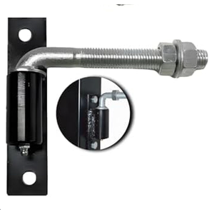 1 Pack Steel J-Bolt Hinge with Plate for Doors Gates,Heavy-Duty Welded Hinge,Heavy-Duty Driveway Gates for Welding on Larger Iron or Steel Gates(Silver,A-5/8)