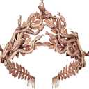 Eioi & Lmnm Medusa Snake Headband, Medusa Snake Headpiece, Medusa Cosplay Headdress with Greek Laurel Leaves for Halloween (one-size, Bronze)