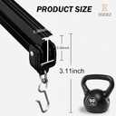 Aluminum Ceiling Curtain Track Set with Hooks Ceiling Mount and Wall Mount Room Divider Sliding Curtain Tracks Rods Flexible Heavy Duty Curtain Rail Hook Sets, Black, 24FT