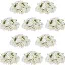 NUPTIO Flower Ball Arrangement Bouquet - 10 Pcs 15.7 inch Diameter White Fake Flowers Roses Balls for Centerpieces Tables - Artificial Rose Arrangements for Wedding Centerpiece Table Decorations