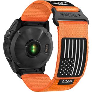 Rugged Nylon Band for Garmin Fenix 7X / 7X Pro / 6X / 6X Pro / 5X / 5X Plus, Fenix 8 51mm, 26mm QuickFit Replacement Strap Tactical Woven Sport Band for Instinct 2X Solar, Tactix Delta