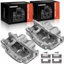 A-Premium Brake Caliper Assembly Replacement for GMC Savana 1500 2500, Sierra 1500 2500 & Chevrolet Silverado 1500 2500 3500 & Cadillac 2000-2013, Left and Right Side, with 4 Wheel Disc 2-PC