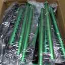 Loyoda Folding Walker with 2 Skis and 5" Wheels, Lightweight Walkers for Seniors and Adults, Supports Up to 350 Pounds, Adjustable Height, Compact Standard Walker, Green