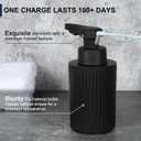 Automatic Soap Dispenser Foaming Touchless: 9oz Black Plastic - Rechargeable Electric Smart Auto Foam Soap Dispenser - Hand Dish Bathroom Kitchen