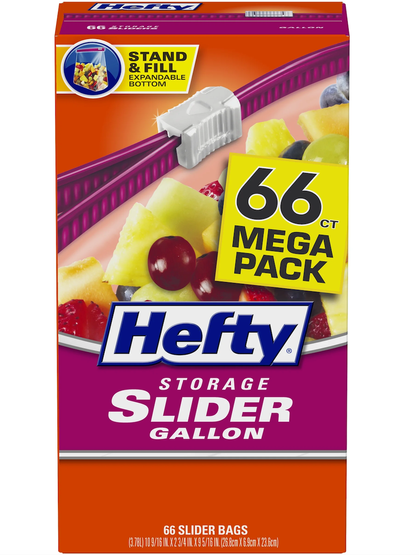 Hefty Slider Storage Bags, Gallon Size, 66 Count