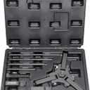 Harmonic Balancer Damper Pulley Remove Extractor Kit Compatible with Ford, GM, Chrysler, Cadillac, Chevy Trucks, Mitsubishi, Upgraded Version 3 Jaw Puller