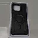 Phone Case for Motorola Moto G Power 5G 2025 with Tempered Glass Screen Protector Two Layer Hard Bumper Defender Wireless Charging Magsafe Kickstand Shockproof Soft Silicone for XT2515-1 Black