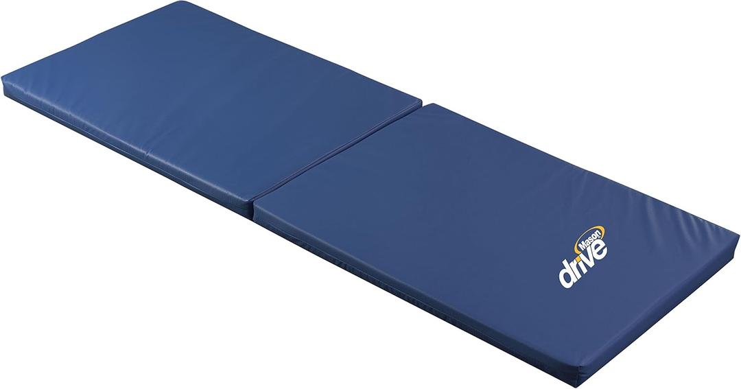 Drive Medical 7095-BF Bi-Fold Bedside Mat, Blue
