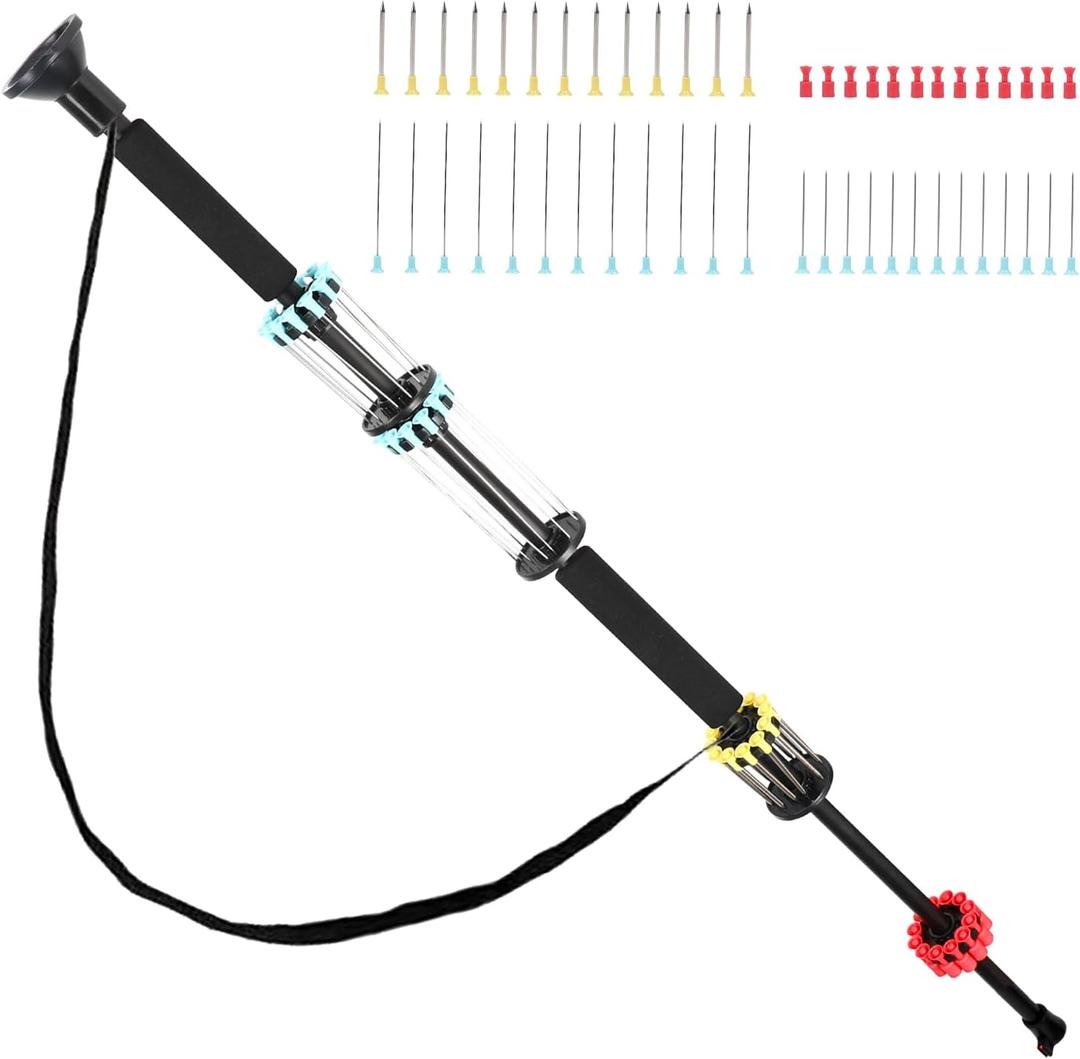 Blow Dart Gun 36" .40 Caliber Blowgun for Hunting Kit with 48 Long/Mid/Short Darts All Aluminum Made, with Sling, Tactical Grip and Optic Sight