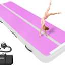 VOFiTNY All Purpose Gymnastics Mat 6.6/10/13/16/20 ft Sturdy Inflatable Tumble Track for Home/Gym (Cyan/Pink)