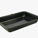 Oven Dish With Non-Stick Coating  Black Metal High-Sided Oven Dish (13.5 x 9In.)
