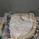 HKAI Baby Bouncer, Portable Baby Bouncer Seat for Babies 0-18 Months, 100% Cotton Fabrics, 3 Modes of use with Rocker and Stationary Options, Infant Rocker Chair with Hanging Toys-Organic Oat