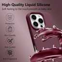 Magnetic for iPhone 15 Pro Case 6.1", Premium Liquid Silicone Case,[Compatible with Magsafe][Soft Anti-Scratch Microfiber Lining],Slim Thin Shockproof Phone Cover-Plum
