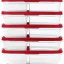 Rubbermaid EasyFindLids Meal Prep Containers 5.1 Cup Red