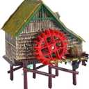Saim Windmill Live Action Aquarium Ornaments/Air Pump Aquarium Bubble Decorations