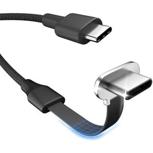 USB C Charger Cable, 60W 10ft Type C Charging Cable, Flat 90-Degree C-Port, High-Speed Data Transfer Compatible with Samsung S23/S22/S21, iPhone 15 Pro/Pro Max, MacBook Air/Pro, etc.