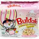 Samyang Buldak Hot Spicy Chicken Flavor Ramen,Korean Stir-Fried Instant Package Noodle Cream Carbonara,1 Bag with 5 Pack,4.93 OZ (EXP 02/23/27)