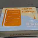 Electric Heated Blanket 50"x60",Luxury Grey Faux Rabbit Fur Electric Throw Blanket,Fast Heating Soft Fluffy Thick Electric Blanket with 6 Heating Levels & 12H Auto Off