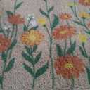 LUMI Spring Floral Door Mat, Low Profile Thin Mesh Doormats, Dirt Trapper Stain Resistant Welcome Mats, Waterproof Outside Mat for Home Decor, 24" x 35" 