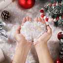 Fake Snow Artificial Snowflakes Glitter Snow Winter Twinkles Snow Decoration Plastic Sparkling Snow Confetti Fake Snow Powder for Winter Village Party DIY Craft (Colorful, 34 Ounce)