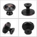 Tauno 10 Pack Oil Rubbed Bronze Cabinet Drawer Pulls, Vintage Zinc Drawer Knobs for Kitchen, Bathroom, Wardrobe, Rustic Hardware with Timeless Appeal
