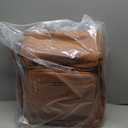 Kovale Collective Leather Diaper Bag Backpack, Multi-Function, Anti-Theft, Waterproof, with Changing Pad, Stroller Straps, Pacifier Case, Light Brown Vegan Leather