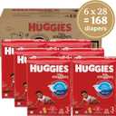 Huggies Size 3 Diapers, Little Snugglers Baby Diapers, Size 3 (16-28 lbs), 168 Count (6 Packs of 28)