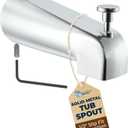 HammerHead Showers All Metal Tub Spout with Diverter, Slip On Bath Tub Spout for  Copper Pipe, Easy Install Bathtub Faucet, Chrome