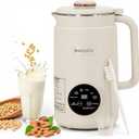 Nut Milk Maker,40oz Large Capacity Stainless Steel Automatic Soy Milk Machine for Homemade,Oat,Plant-Based Milk and Non-Dairy Beverages Almond Cow Milk Machine with Delay Start,Self Cleaning (White)