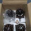 JUSTOTRY 3D Pine Cones Christmas Stocking Holders for Mantle Set of 4 with Non-Skid Brown Stocking Holder for Fireplace Home Decor Holiday Gifts Xmas Decorations Supplies