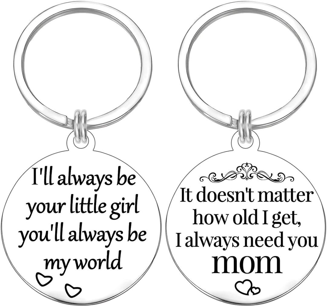 Mothers Day Gifts for Mom from Daughter Son Moms Keychain Mama Birthday Valentines Christmas Gift for Mother (Mom Gifts From Daughter, Silver)