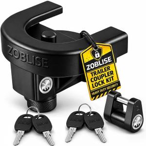 2-5/16" Trailer Lock, Heavy Duty Trailer Hitch Lock Anti Theft Set