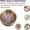 Paper Clip Holder Container & Organizer Dispenser,Stainless Steel Desk Storage Bowl Desktop Decor Office Accessories for Binder Clips Bobby Pins Thumbtacks Jewelry (Golden)