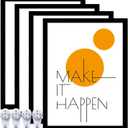 18x24 Picture Frame Set of 4, Black 18 x 24 Frame High Transparent Wall Gallery Poster Canvas Photo Frames for 18 by 24 inches