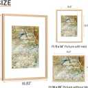 upsimples 16x20 Frames, Natural Solid Wooden Picture Frames, Display 11x14 with Mat or 16 x 20 Without, Vertical or Horizontal Wall Hanging, 1 Pack, Natural