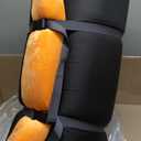 CYMULA Memory Foam Camping Mattress Pad, CertiPUR-US Sleeping Mat, Portable Roll Up Mattress for Adults, Camping Bed Pads for Sleepover, Car Bed with Travel Bag (Small Single/Cot-72x24x3 IN, Orange)