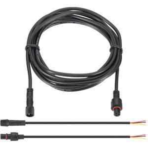 PATIKIL 9.84Ft 3 Pin Extension Cable Wire, 22AWG Waterproof IP67 Extension Cord with 7.87" Male Female Connector kit for Boat Car Truck Indoor/Outdoor Solar LED Strip Light, Black