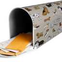 Cute Dogs Animal Print Mailbox Cover Magnetic Waterproof Mail Wraps Post Letter Box Covers for Outdoor Garden Use 21x18 in