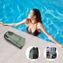 Gintenco Swim Fins, Kids Swim Training Fins for Lap Swimming, Travel Size Flippers with Mesh Bag, Silicone Swimming Fins for Kids Teens Adults Women Men