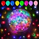 Aogist 100pcs Balloon Lights,Long Standby Time Waterproof Twinkle Mini Light,Battery Powered,Round LED Ball Lamp for Balloon Paper Lantern Party Wedding Christmas Halloween Decorative,10 Colors Flash