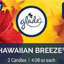 Glade 1-Wick Scented Candle Jar, Hawaiian Breeze, Air Freshener Infused with Essential Oils, 4.08 Oz, 2 Count